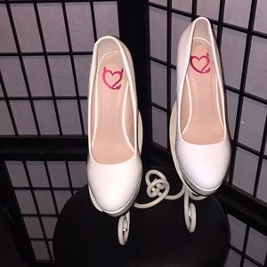 White 6 inch heels
